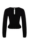 Siyah Pencere/Cut Out Detaylı Aksesuarlı Örme Bluz TPRAW24BZ00053 - 10