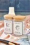 2-Piece Wooden Covered Ear Cotton & Cotton Organizer 250 ml Acrylic Mica Cotton Bowl