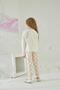 Girl's Long Sleeve Cream Pajamas Set C8T5N6O6 - 3