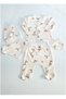 Unisex Baby Natural Mandarin Printed Natural 5-Piece Hospital Discharge Bodysuit Set - 2