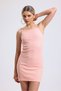 women's powder pink string strap mini camisole dress