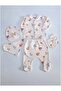 Unisex Baby Natural Pumpkin Printed Natural 5-Piece Hospital Exit Bodysuit Set - 2