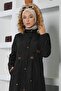 Lace Detailed Coat Black 15800 - 2