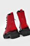 WOMEN'S RED GENUINE LEATHER NUMBER 35-41 LACE-UP BOOTS & BOOTIES - 5