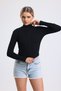 women's black camisole zipper sweatshirt - 6