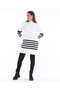 Women's Striped Knitwear Tunic - 3