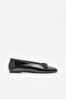 Black Leather Women's Ballerinas