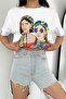 Women's Crew Neck Printed Cotton T-Shirt - 4