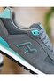 1743-Peru Genuine Leather Anatomical Eva Sole Unisex Sneakers Shoes Gray Turquoise - 3