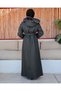özaltay full-length hooded women's large size with ornamental pockets and belt - 2