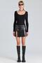 2781 Pleated Slit Leather Skirt - 2