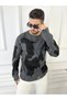 Sweater Double Layer Knitted Natural Cotton Sweater with Ripped Detail Laser Cut Loose Knitwear Sweater - 6