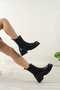 Side Elastic Women's Lightweight Waterproof Daily Black Women's Boots Orthopedic Boots Thick Sole Women's Boots - 2