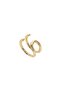 Double Layer Gold Cartilage Earrings |   Decompressed and Non-Perforated Design - 3