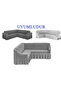 L Shaped Sofa Cover with Pleated Fabric, Skirt. 1 Pcs Stretchy L Seat Cover with Sponge - 2