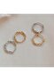 Steel Silver Color 1.5 Cm Twist Hoop Earring | Anti-tarnish Anti-Allergic - 3