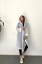 Eva Waterproof Quality Long Raincoat Unisex - Women's Men's Hooded Snap Fastener Standard Size - 4