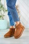 WOMEN'S SUEDE THICK SOLE FOOT BOOTS WITH FEATHER INSIDE