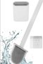 Silicone Bathroom Toilet Toilet Bowl Cleaning Brush And Holder WC Toilet Bowl Brush GODHLIFE-SLK57 - 2