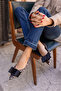 DAVISON WOMEN'S LEOPARD BLACK GARNISH SHOES - 7