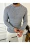 Sweater Slim Fit Natural Knitted Cotton Non-Pilling Knitwear Slim Fit Body Sweater - 6