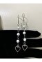 Glass Pearl Fairycore Heart Earrings