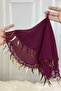 Burgundy Bridal Halay Handkerchief, Double Layer Chiffon Fabric Sword Sequin Handkerchief 50cm