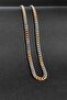 Men's Silver-Gold Barley Model Stainless Steel Chain Necklace