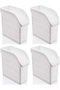 4 Pieces XXL White Fridge Organize Shelf Refrigerator Organizer (17X16.5X24Cm) - 2