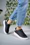 ®| Medusa Women's Black-White Light Thick High Sole Daily Walking Sports Shoes and Sneakers
