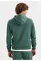 Green Printed Hooded Pocket Cotton Regular Fit Men's Sweatshirt SIGNATURE - 5