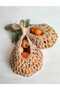 2-Piece Mesh Organizer, Hand Knitted Fruit and Vegetable Basket, Hanging Basket, Vegan Jute Rope