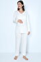 Long Sleeve Maternity and Pregnant Pajamas Set Suitable for Breastfeeding - 2