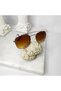 Brown Women's Sunglasses with Oliv Gold Detail - 6