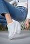 ®| Medusa Women's White Thick High Sole Lightweight Daily Walking Sports Shoes and Sneakers - 3