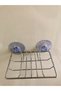 Luxury Chrome Plated Metal Solid Soap Dish Stand Bathroom-Kitchen Chrome Soap Dish with Suction Cup
