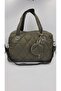 Women's Khaki Puff Quilted Patterned Wallet Luggage Hand and Shoulder Bag - 4