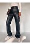 Women's Ribbed Leather Trousers - 3