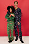 Yeşil %100 Pamuklu Yılbaşı Temalı Örme Pijama Takımı THMAW23PT00318 - 3