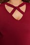 Burgundy Window/Cut Out Detailed Knitwear Sweater TBBAW24AN00061 - 4
