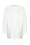 Ekru Oversize Dokuma Parçalı Örme Tunik TCTSS23UK00092 - 7