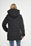 Women's Black Hooded Puffer Thick Short Coat - 5