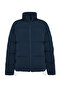 Navy Blue Unisex Oversize Fit Stand Collar Waterproof and Windproof Puffer Winter Coat Tmnaw24Mo00003 - 6