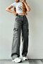Hillary Smoked Cargo Loose Lycra Super High Waist Jean Trousers Without Back Pocket - 2