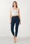 Dark Blue High Waist Super Skinny Jeans Women's Jeans - 3