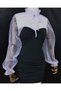 Amy evening dress tulle shawl neck collar lilac - 3