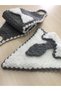 Hand Knitted Dowry Washcloth Set Gray Groom Bundle 2 Pieces/Groom Dowry/Bath Washcloth/Shower Washcloth/Handcrafted Washcloth - 2
