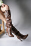Bhelzilo Women's Heeled Boots 00128511 Tan Leather - 2