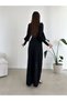 Black Flexible Fabric Deep Slit Elegant Long Dress with Low-cut Chest Evening Dress 112 581913 - 3
