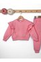 Girl's Cotton Long Sleeve Two Thread Knitted Tracksuit Set 4-7 Years - 2